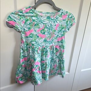 Lilly Pulitzer Tropical Green and Pink Dress